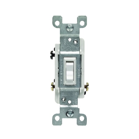 Leviton Leviton 15 amps Three Pole Toggle Switch White 1 pk 01453-WCP
